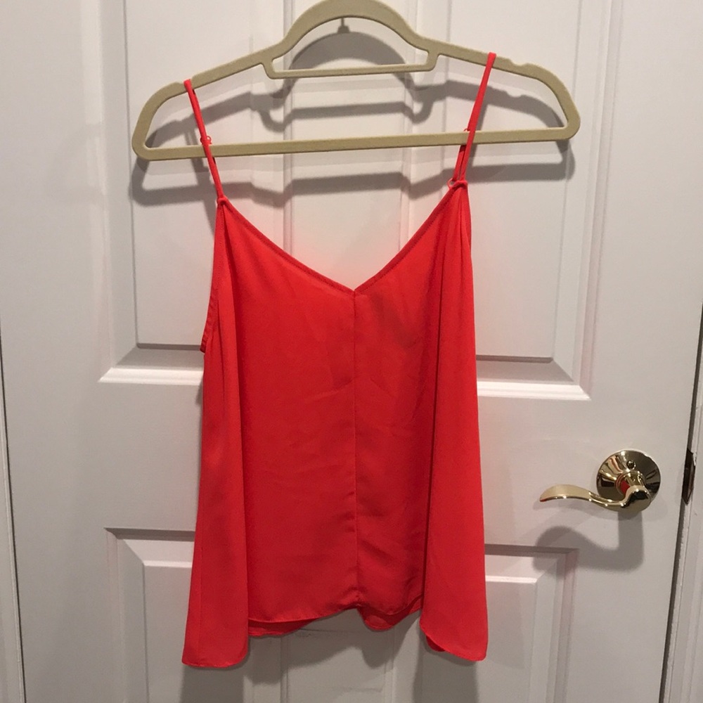 Bright orange tank top